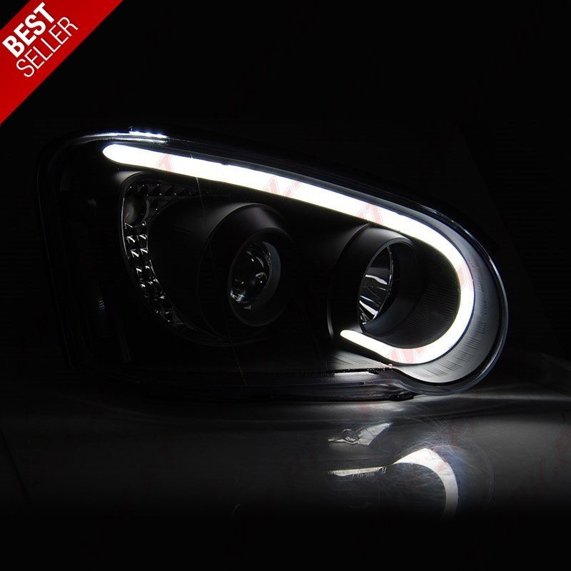 Faróis LED Tube-Light / Black - Subaru Impreza GD (2003-2005)