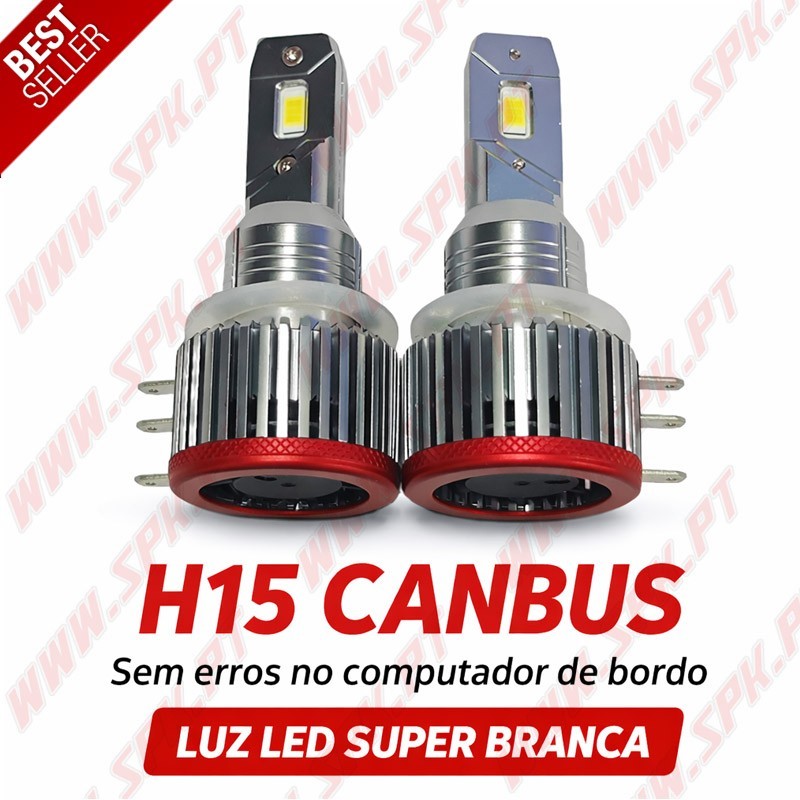 Pack 2 Lâmpadas LED H15 Canbus XT - 6000K