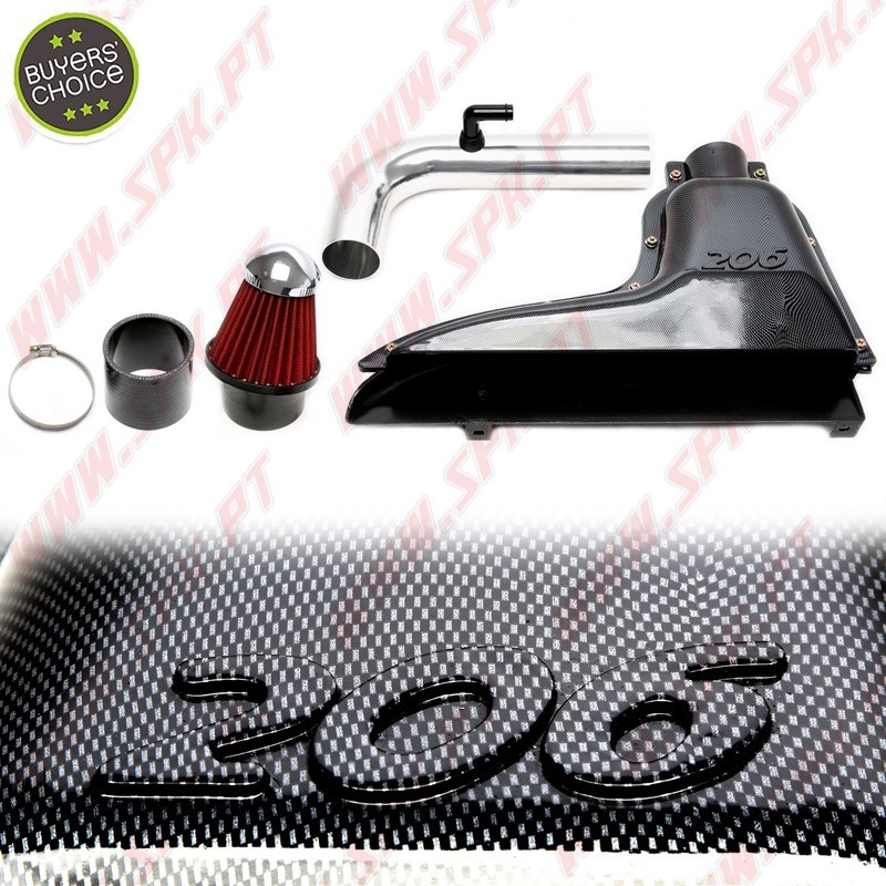 Kit Admissão Directa Peugeot 206 1.1 - 1.6 8v - Look Carbon