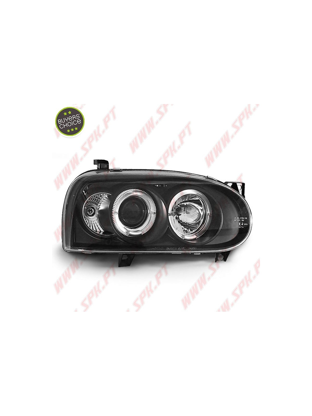 Faróis Angel Eyes LED / Black - VW Golf 3 (1991-1997)