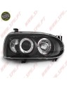 Faróis Angel Eyes LED / Black - VW Golf 3 (1991-1997)
