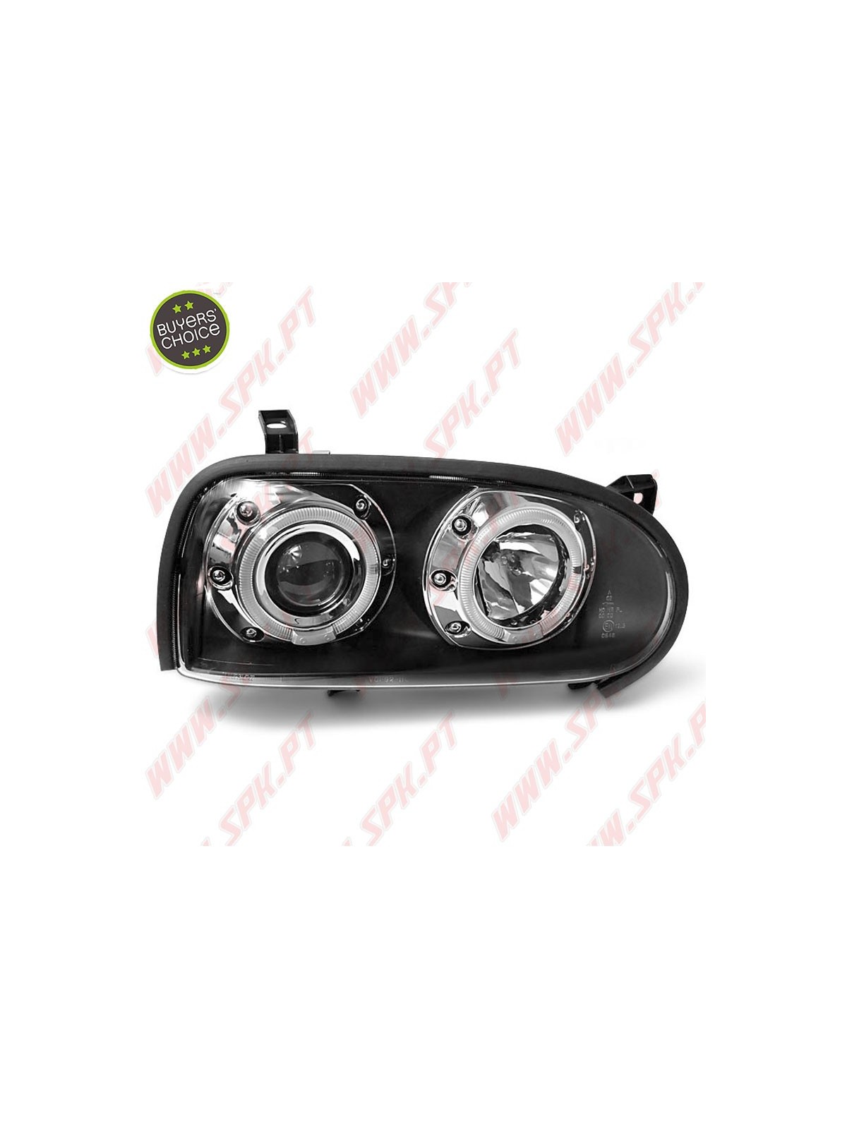 Faróis Angel Eyes LED V.2 / Black - VW Golf 3 (1991-1997)