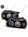 Faróis Angel Eyes LED / Black - Opel Corsa B (1993-2000)