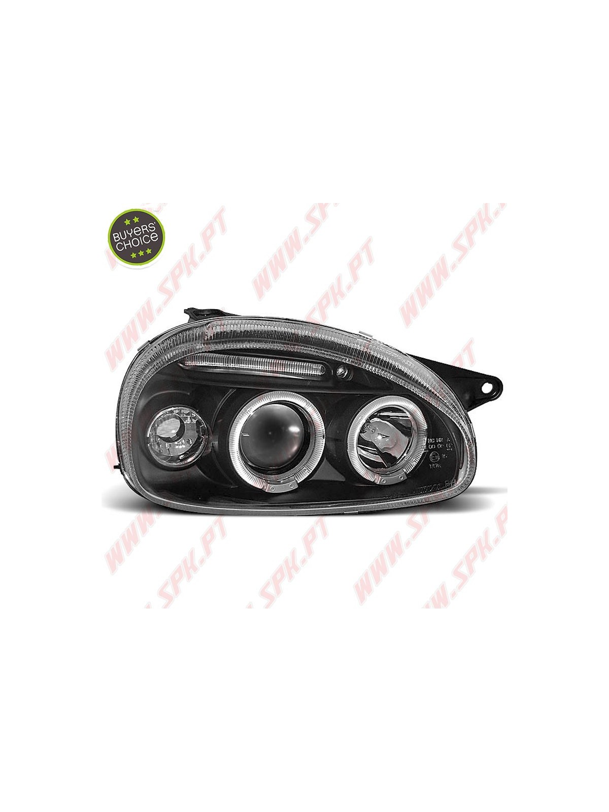 Faróis Angel Eyes LED / Black - Opel Corsa B (1993-2000)