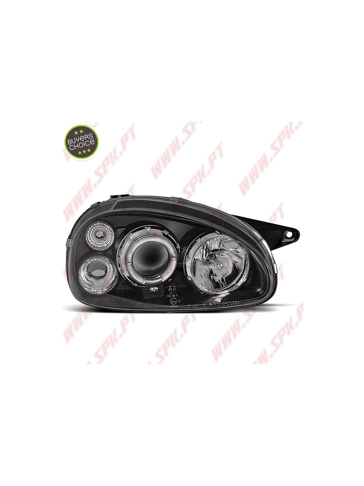Faróis Angel Eyes LED / Black V.2 - Opel Corsa B (1993-2000)