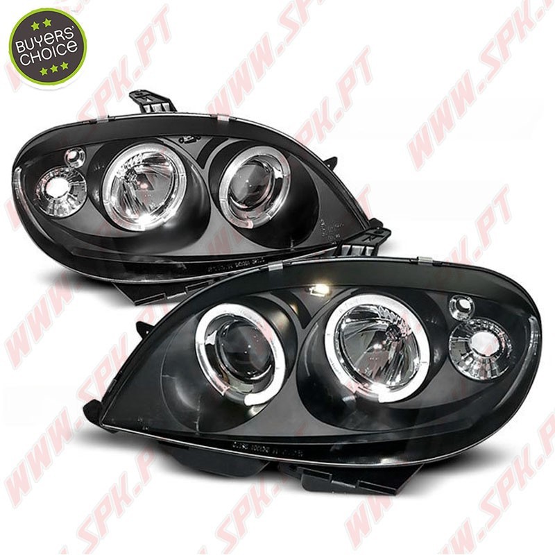 Faróis Angel Eyes LED / Black - Citroen Saxo MK2 (1999-2003)