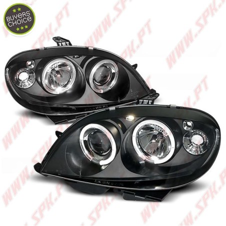 Faróis Angel Eyes LED / Black - Citroen Saxo MK2 (1999-2003)