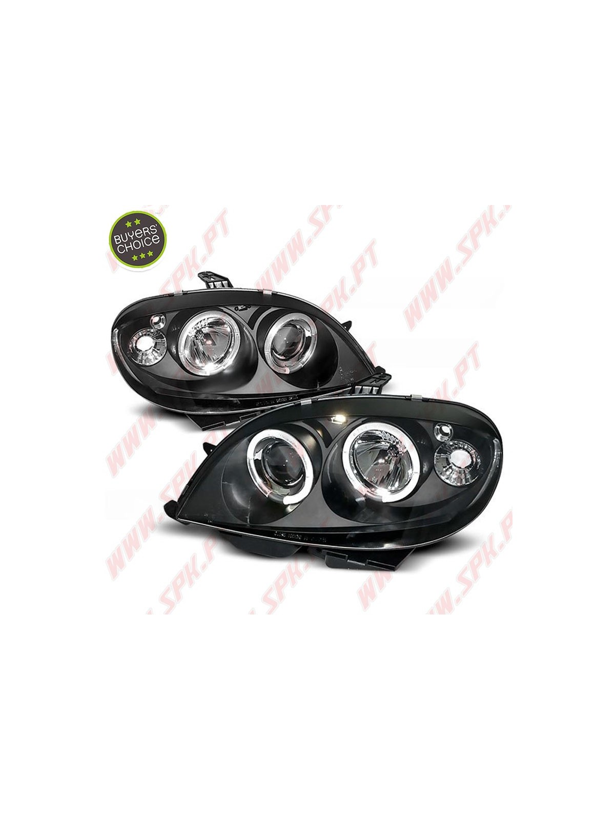 Faróis Angel Eyes LED / Black - Citroen Saxo MK2 (1999-2003)