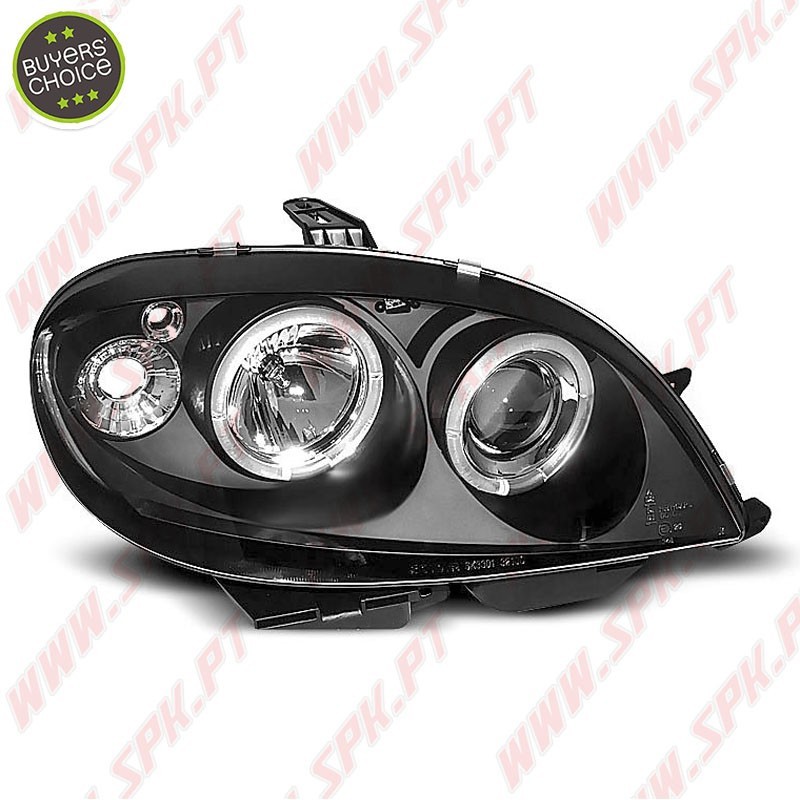 Faróis Angel Eyes LED / Black - Citroen Saxo MK2 (1999-2003)