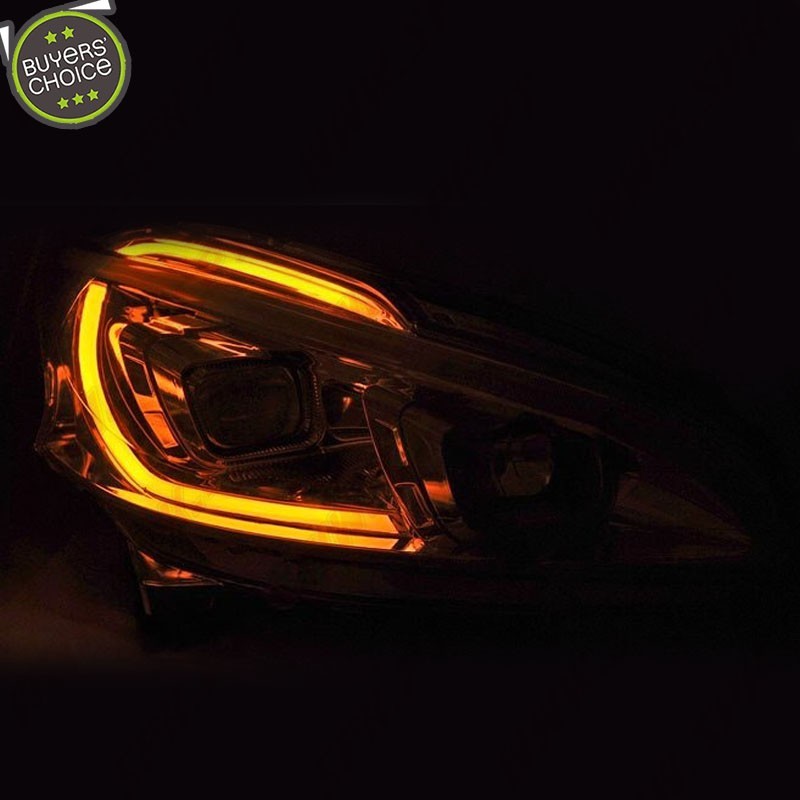 Faróis LED Tube-Light / Black - Peugeot 208 (2012-2015)