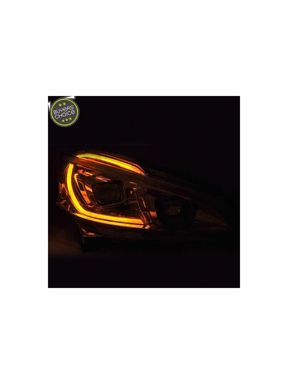 Faróis LED Tube-Light / Black - Peugeot 208 (2012-2015)