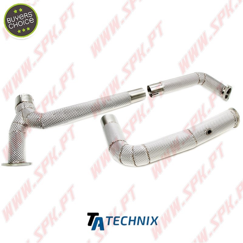 Downpipe Aço Inox C/Proteção Térmica - Porsche 718 Boxster / 718 Cayman 2.0 / 2.5-  982 (2016-)