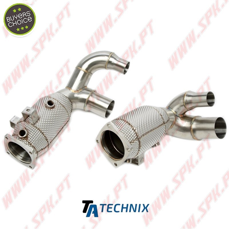 Downpipe Aço Inox C/Proteção Térmica - Porsche 911 Carrera / S 3.0 - 991.2 (2017-2019)