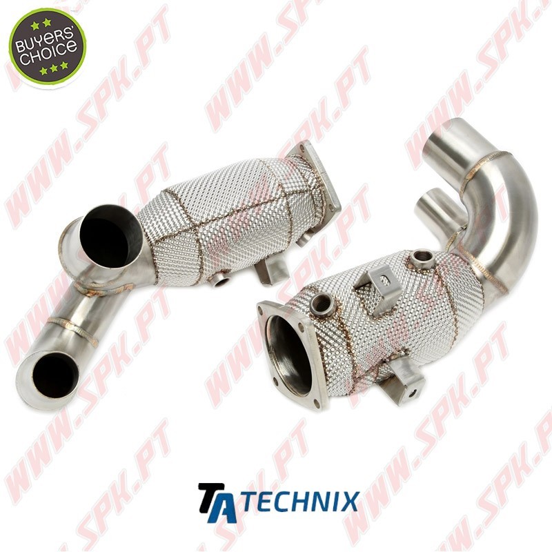 Downpipe Aço Inox C/Proteção Térmica - Porsche 911 Carrera / S 3.0 - 991.2 (2017-2019)