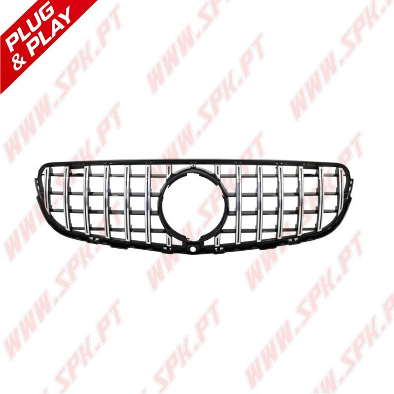 Grelha Frontal Look GTR Black+Chrome - Mercedes GLC X253 (2015-2019)