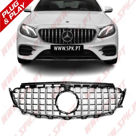 Grelha Frontal Look GTR Black+Chrome - Mercedes W213 / S213 / C238 / A238 (2016-2020)