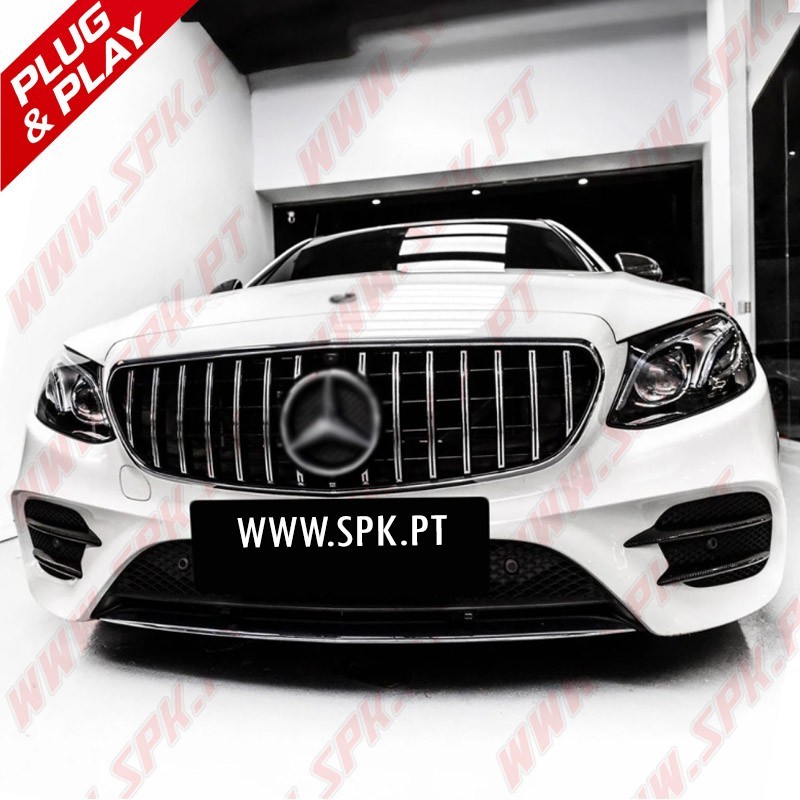 Grelha Frontal Look GTR Black+Chrome - Mercedes W213 / S213 / C238 / A238 (2016-2020)