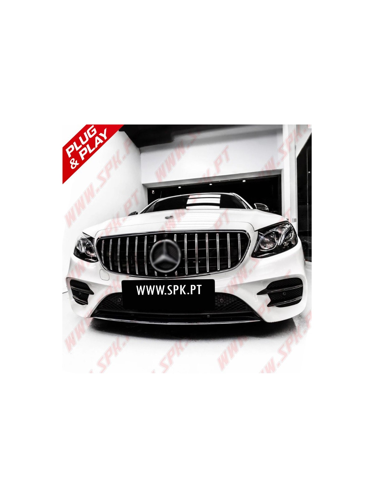 Grelha Frontal Look GTR Black+Chrome - Mercedes W213 / S213 / C238 / A238 (2016-2020)