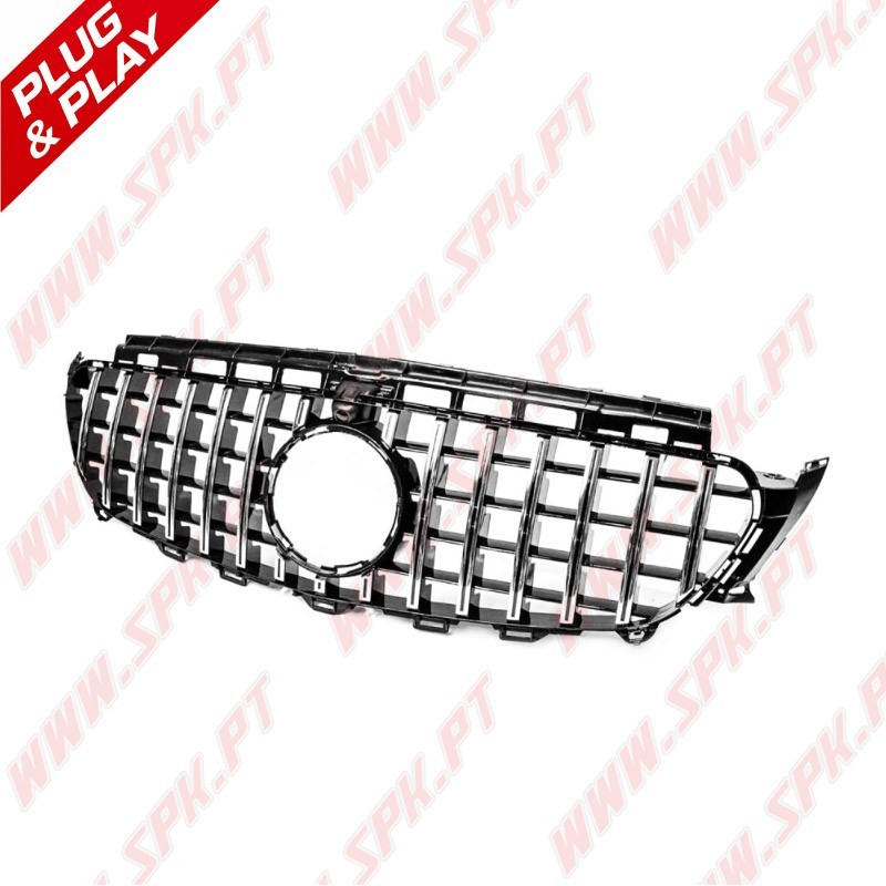 Grelha Frontal Look GTR Black+Chrome - Mercedes W213 / S213 / C238 / A238 (2016-2020)