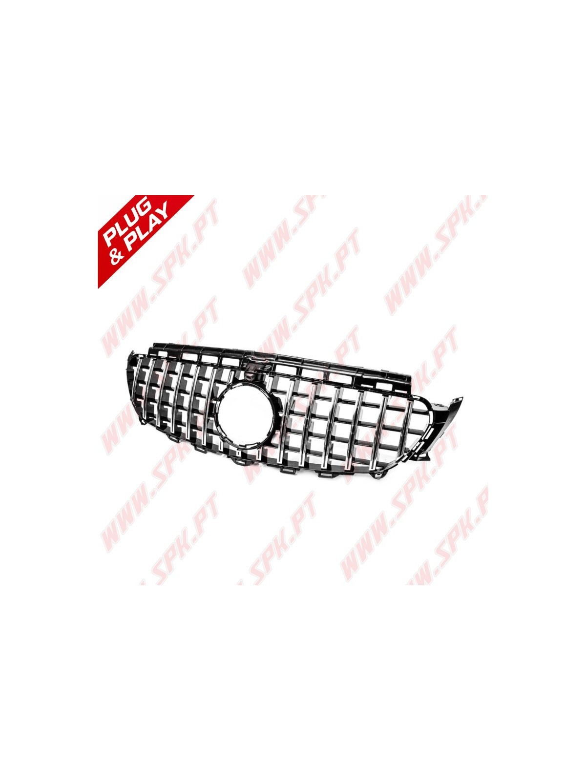 Grelha Frontal Look GTR Black+Chrome - Mercedes W213 / S213 / C238 / A238 (2016-2020)