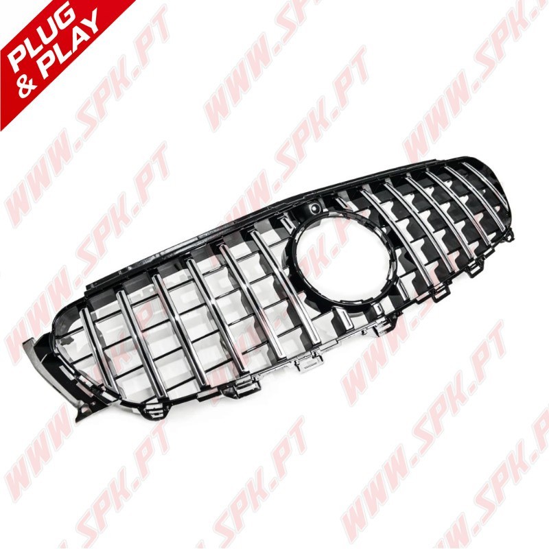 Grelha Frontal Look GTR Black+Chrome - Mercedes W213 / S213 / C238 / A238 (2016-2020)