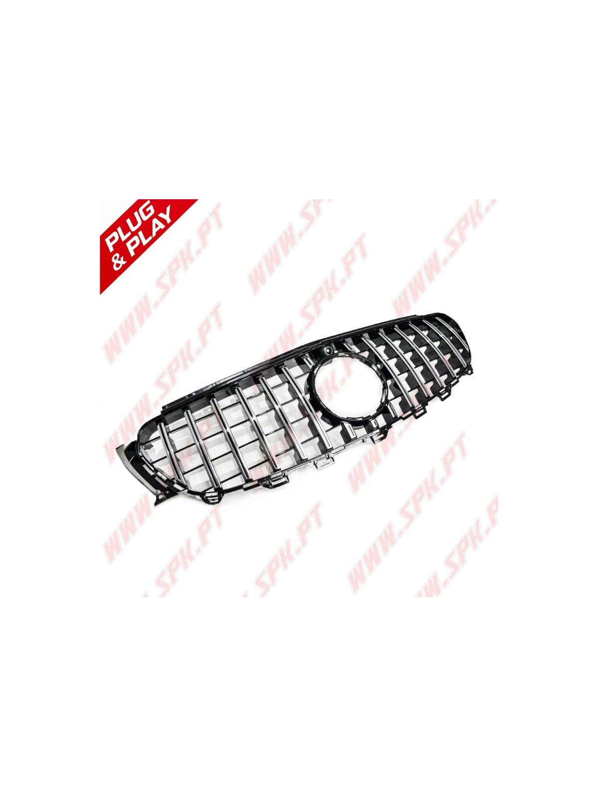 Grelha Frontal Look GTR Black+Chrome - Mercedes W213 / S213 / C238 / A238 (2016-2020)