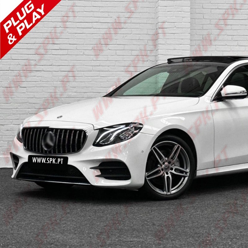 Grelha Frontal Look GTR Black+Chrome - Mercedes W213 / S213 / C238 / A238 (2016-2020)
