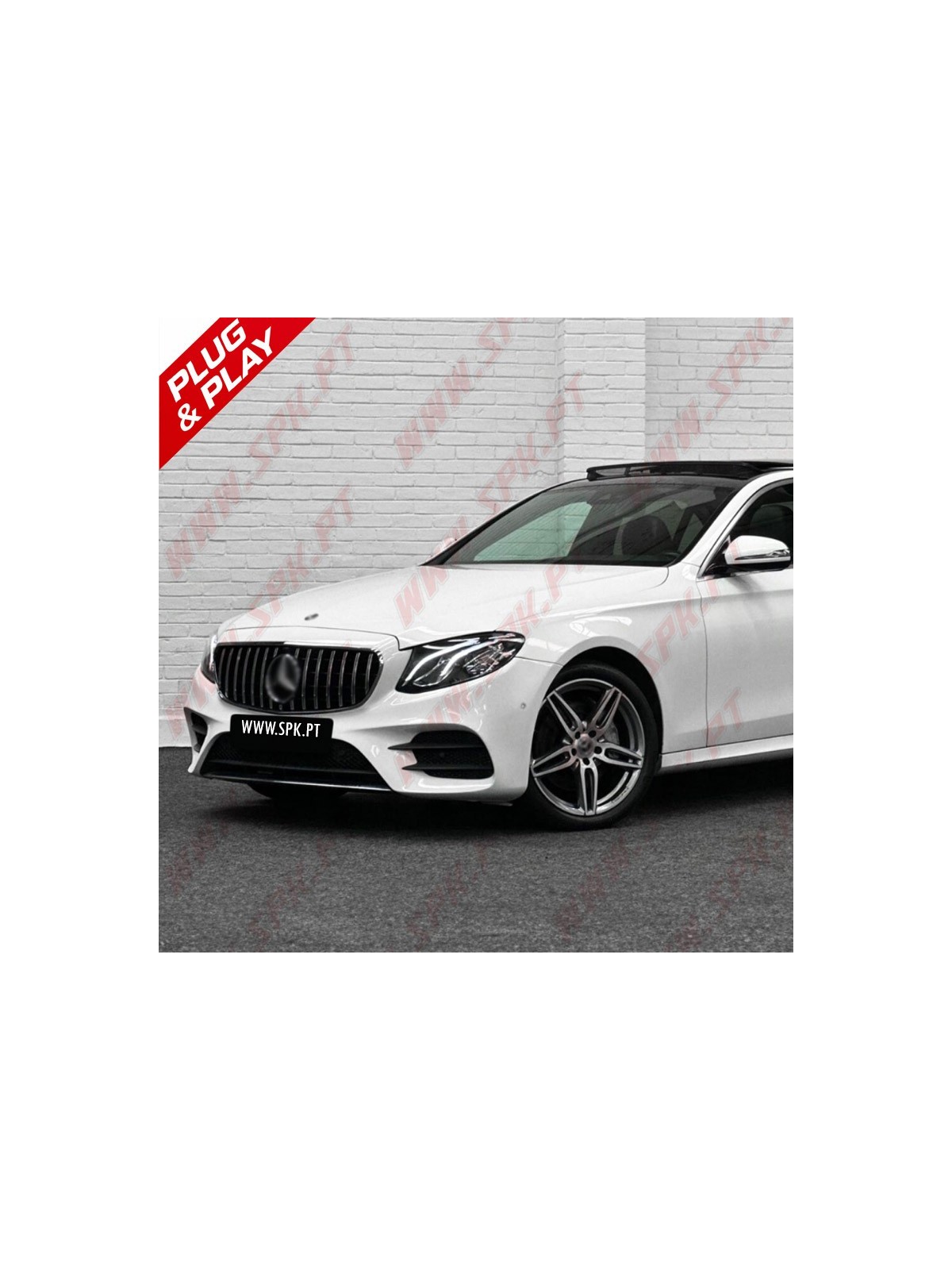 Grelha Frontal Look GTR Black+Chrome - Mercedes W213 / S213 / C238 / A238 (2016-2020)