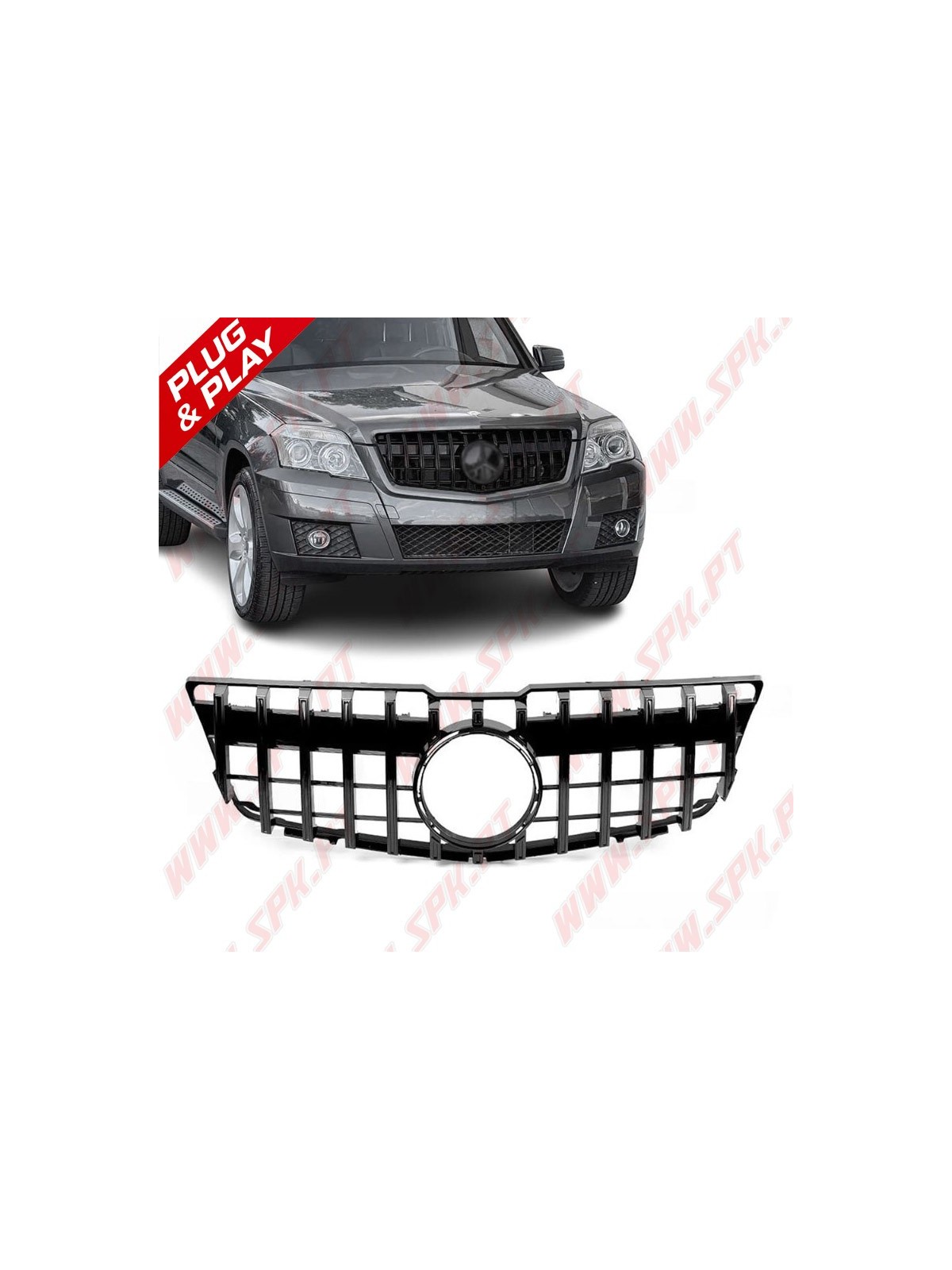 Grelha Frontal Look GTR Black - Mercedes GLK X204 (2008-2012)