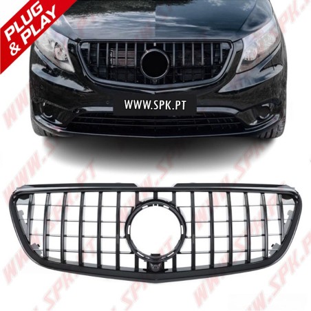 Grelha Frontal Look GTR Black - Mercedes Vito W447 (2014-2019)