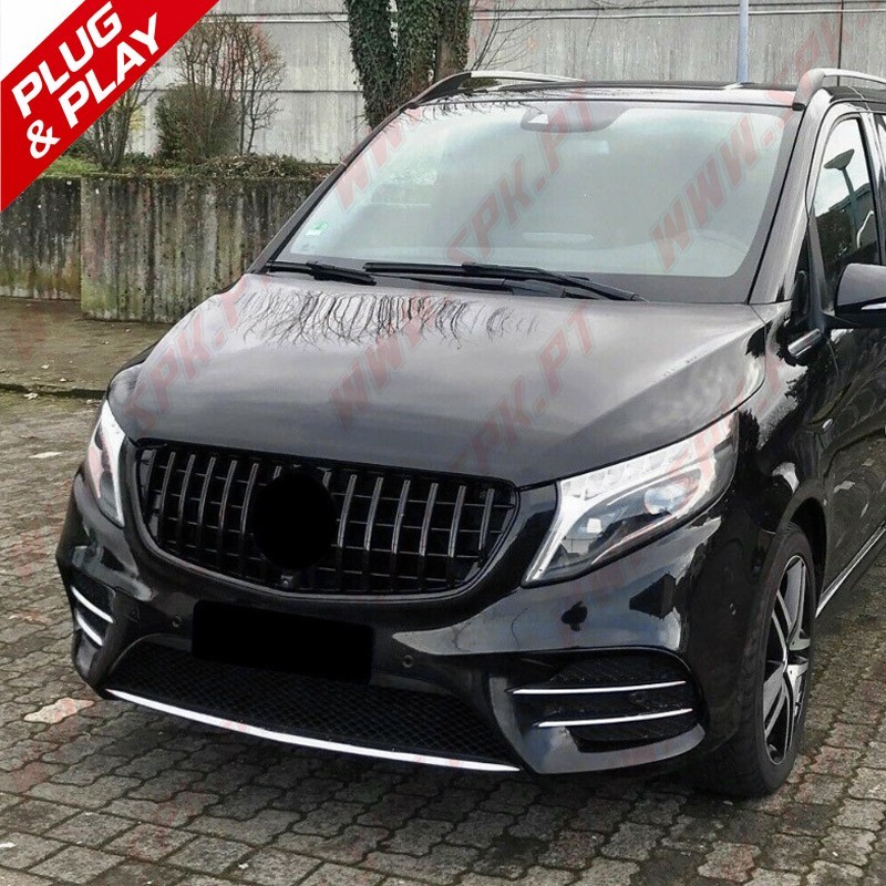 Grelha Frontal Look GTR Black - Mercedes Vito W447 (2014-2019)