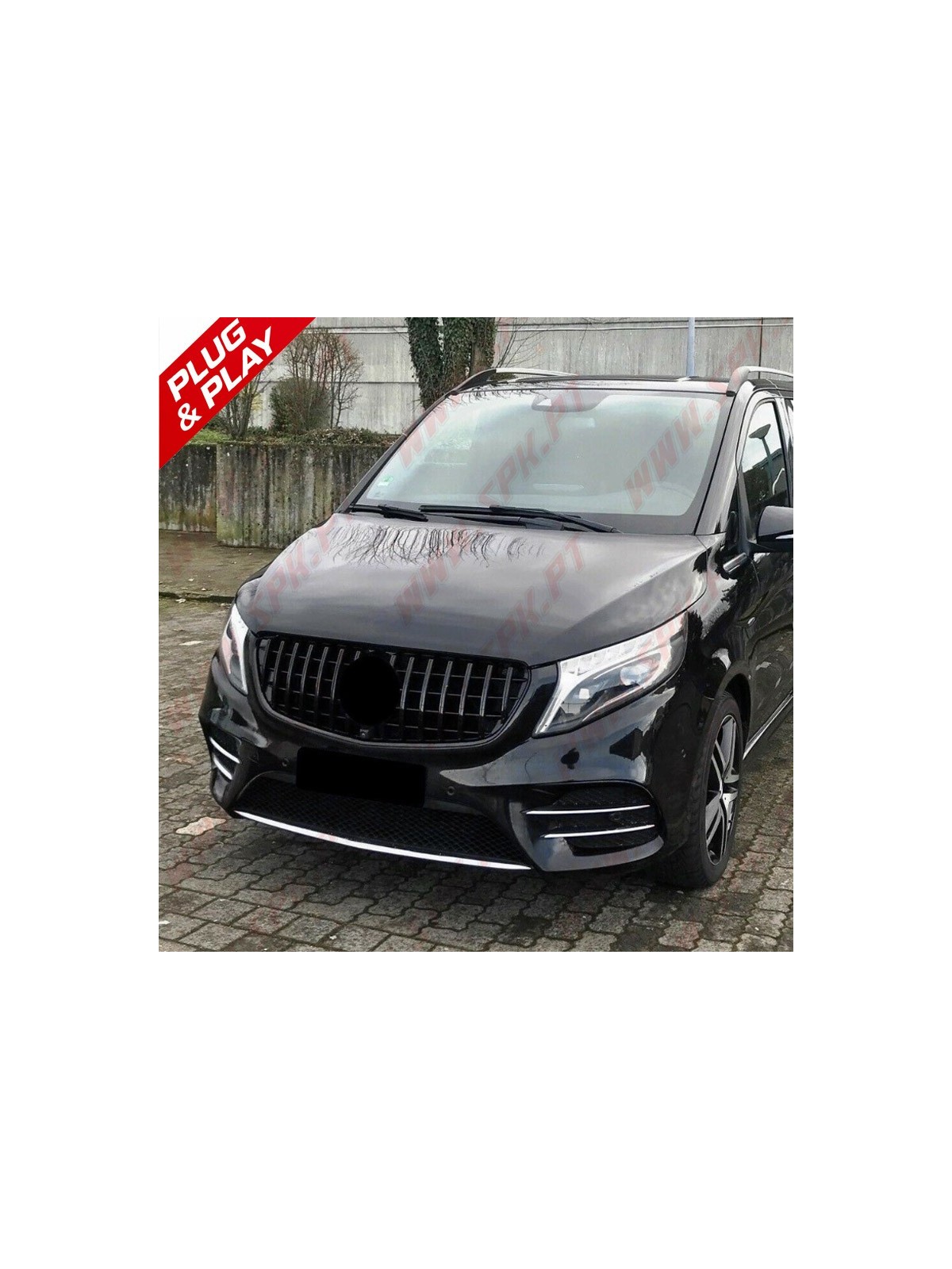 Grelha Frontal Look GTR Black - Mercedes Vito W447 (2014-2019)