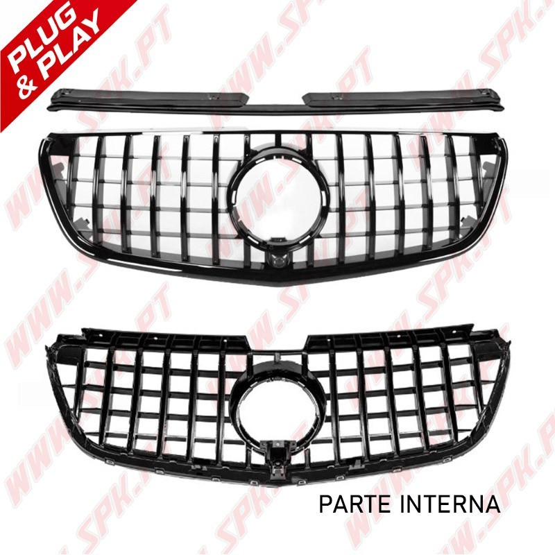 Grelha Frontal Look GTR Black - Mercedes Vito W447 (2014-2019)