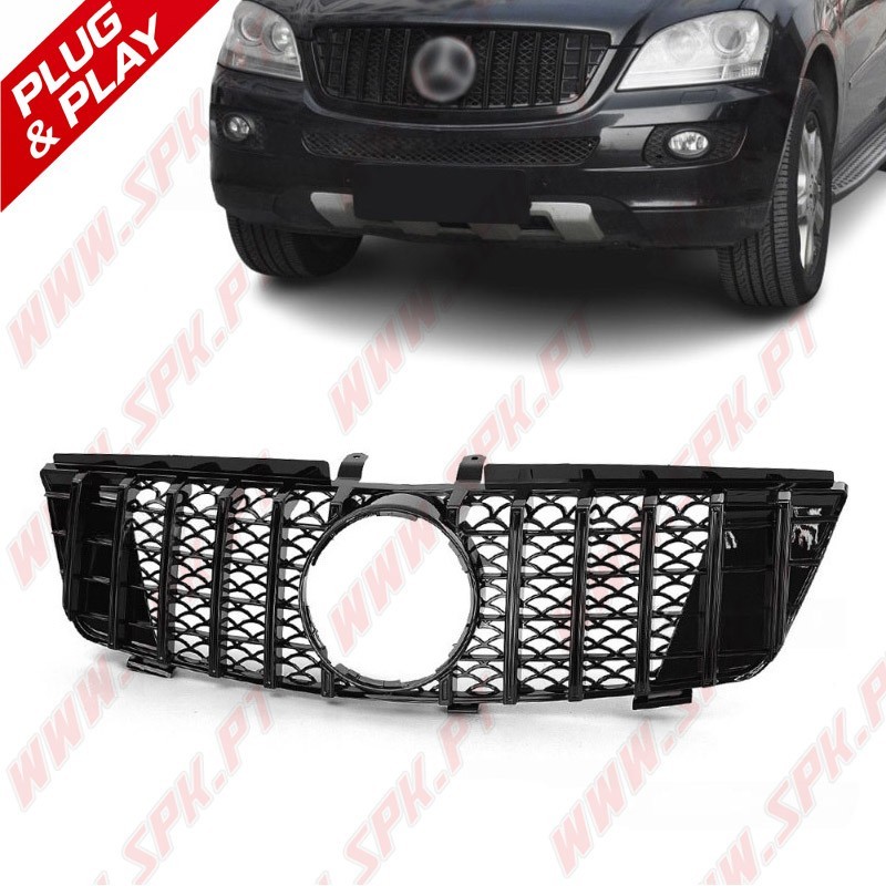 Grelha Frontal Look GTR Black - Mercedes ML W164 (2005-2008)