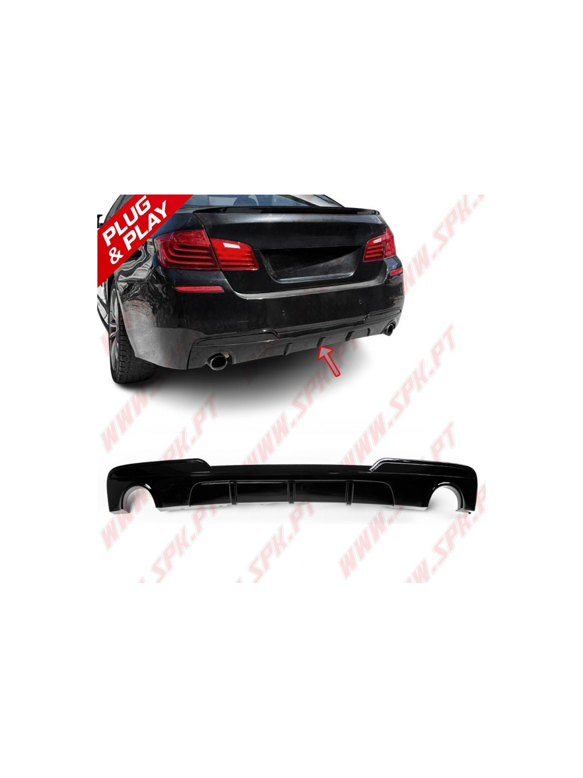 Difusor Traseiro Look 535 - BMW F10 / F11 (2010-2017)