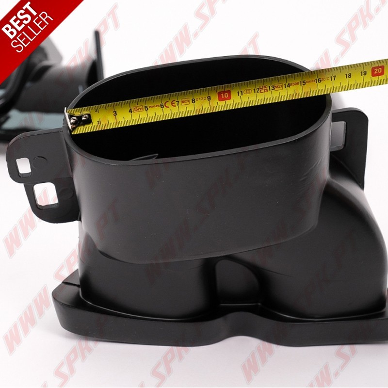 Difusor Traseiro Flash LED + Ponteiras Black Look Brabus - Mercedes W213 Sport Line (2016-2019)