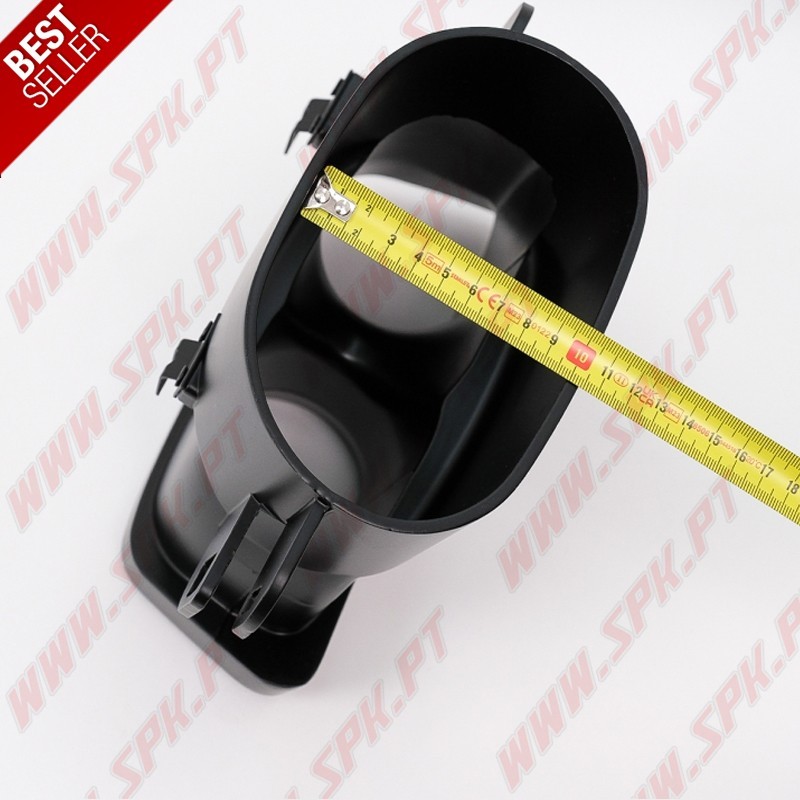 Difusor Traseiro Flash LED + Ponteiras Black Look Brabus - Mercedes W213 Sport Line (2016-2019)