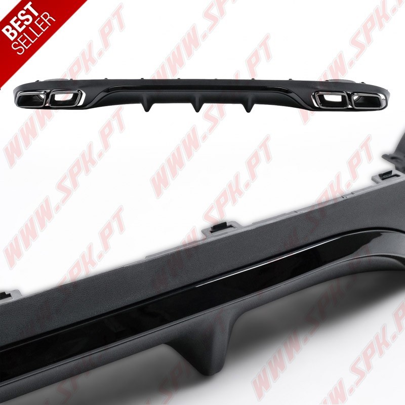 Difusor Traseiro + Ponteiras Smoke Look E63 AMG - Mercedes W213 Standard (2016-2019)