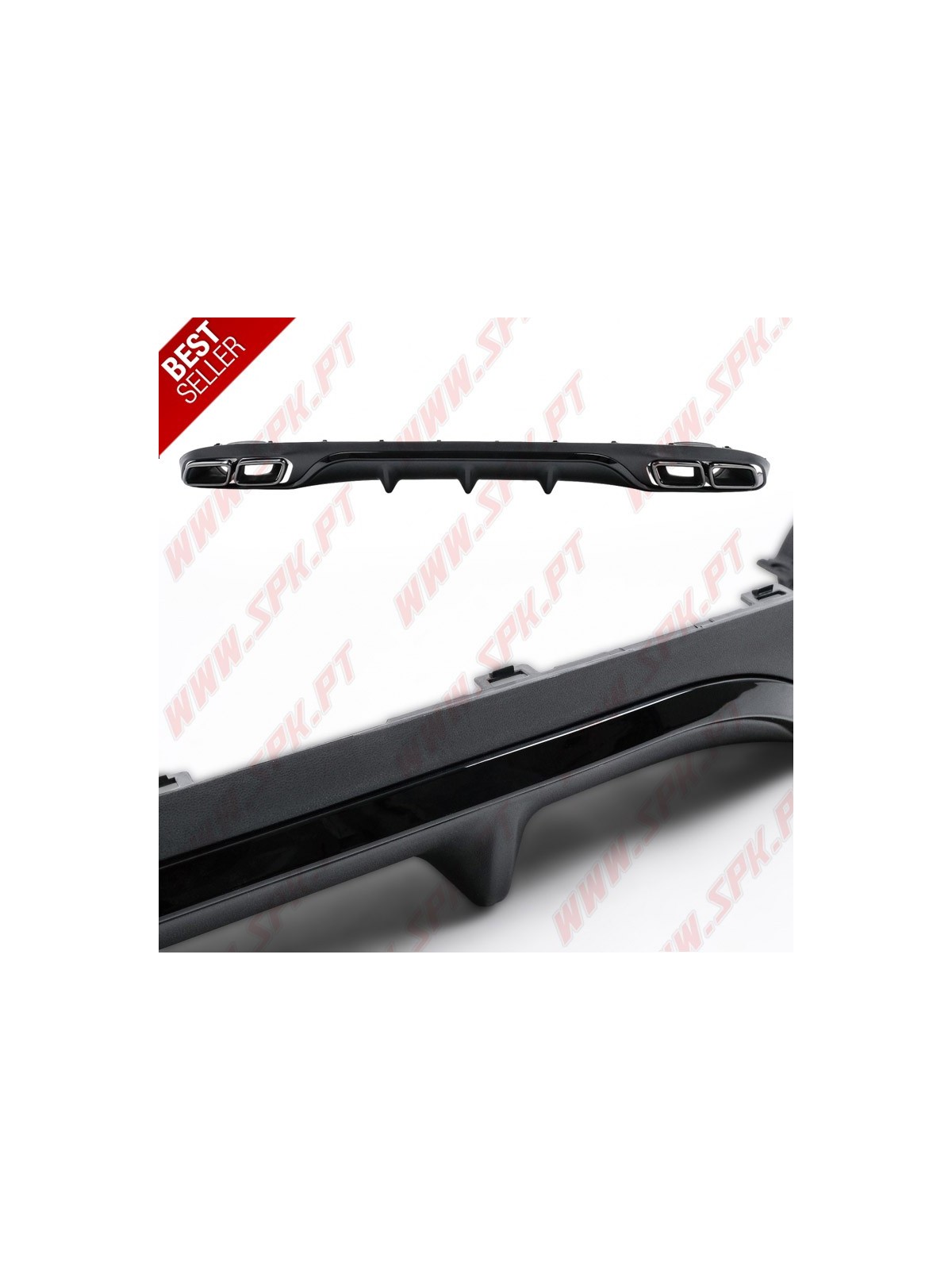 Difusor Traseiro + Ponteiras Smoke Look E63 AMG - Mercedes W213 Standard (2016-2019)