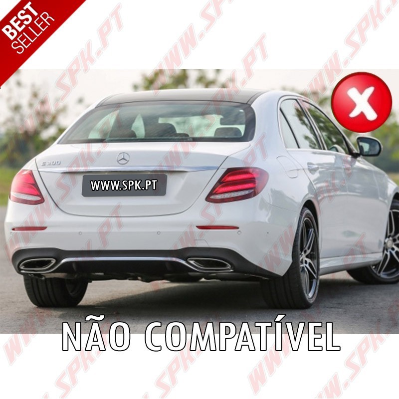 Difusor Traseiro + Ponteiras Smoke Look E63 AMG - Mercedes W213 Standard (2016-2019)