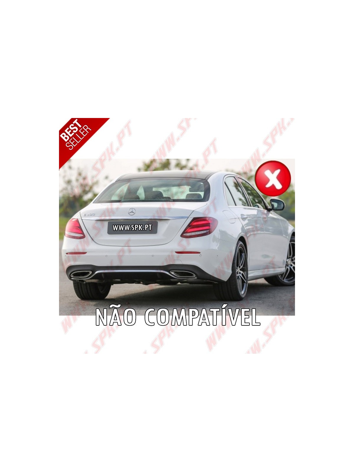 Difusor Traseiro + Ponteiras Smoke Look E63 AMG - Mercedes W213 Standard (2016-2019)