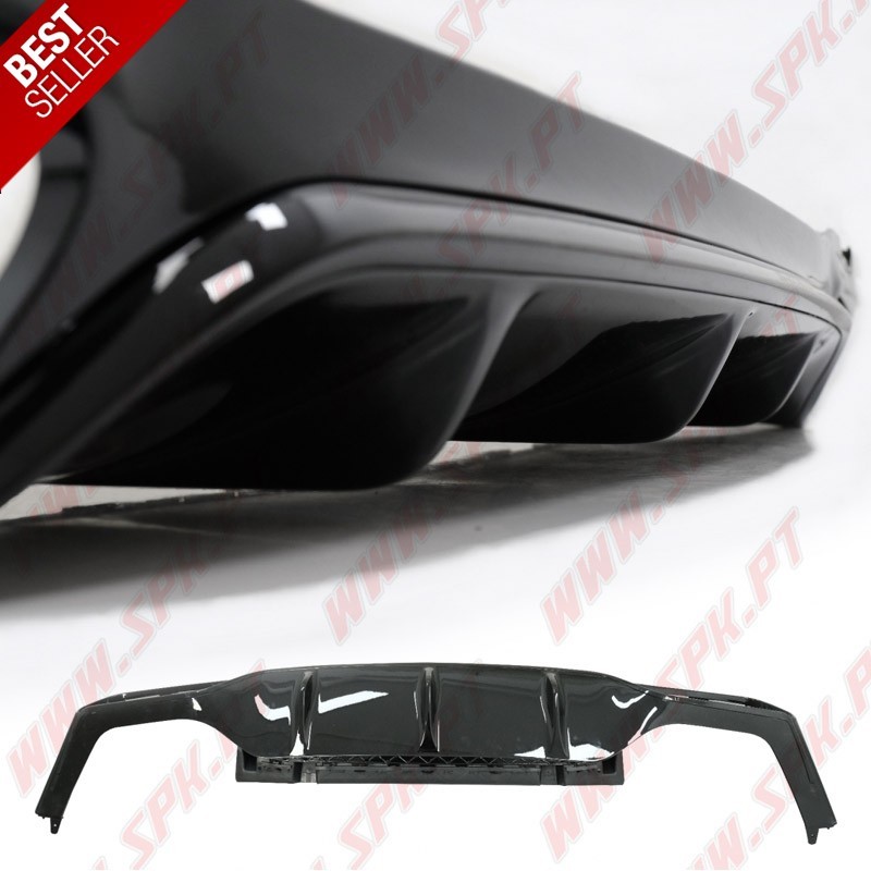 Difusor Traseiro + Ponteiras Black Edition Look E63 AMG - Mercedes W213 Sport Line (2016-2019)