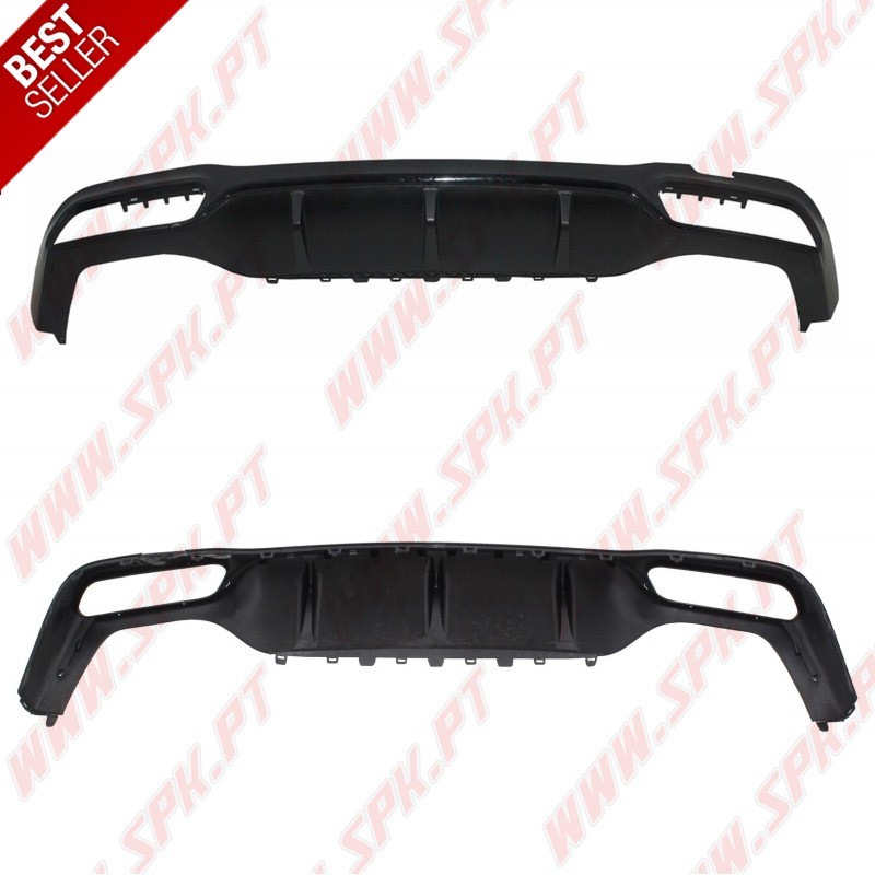 Difusor Traseiro + Ponteiras Black Edition Look E63s AMG - Mercedes W213 Sport Line (2016-2019)