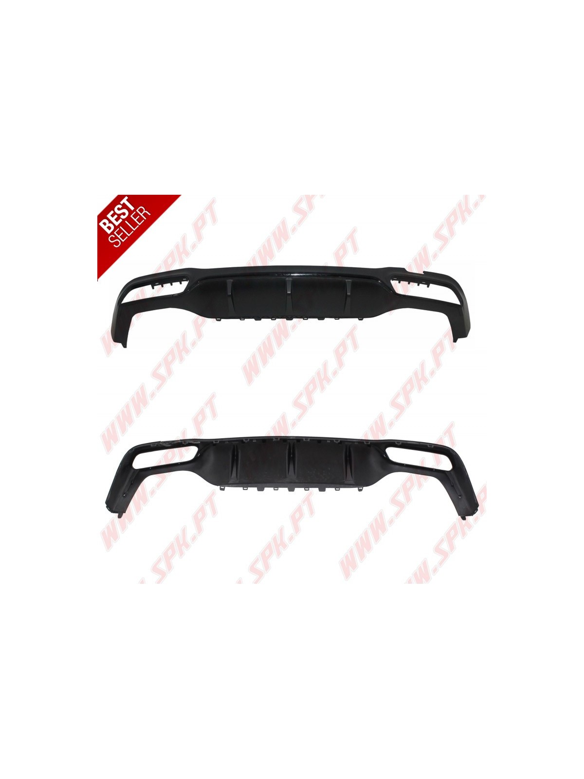 Difusor Traseiro + Ponteiras Black Edition Look E63s AMG - Mercedes W213 Sport Line (2016-2019)