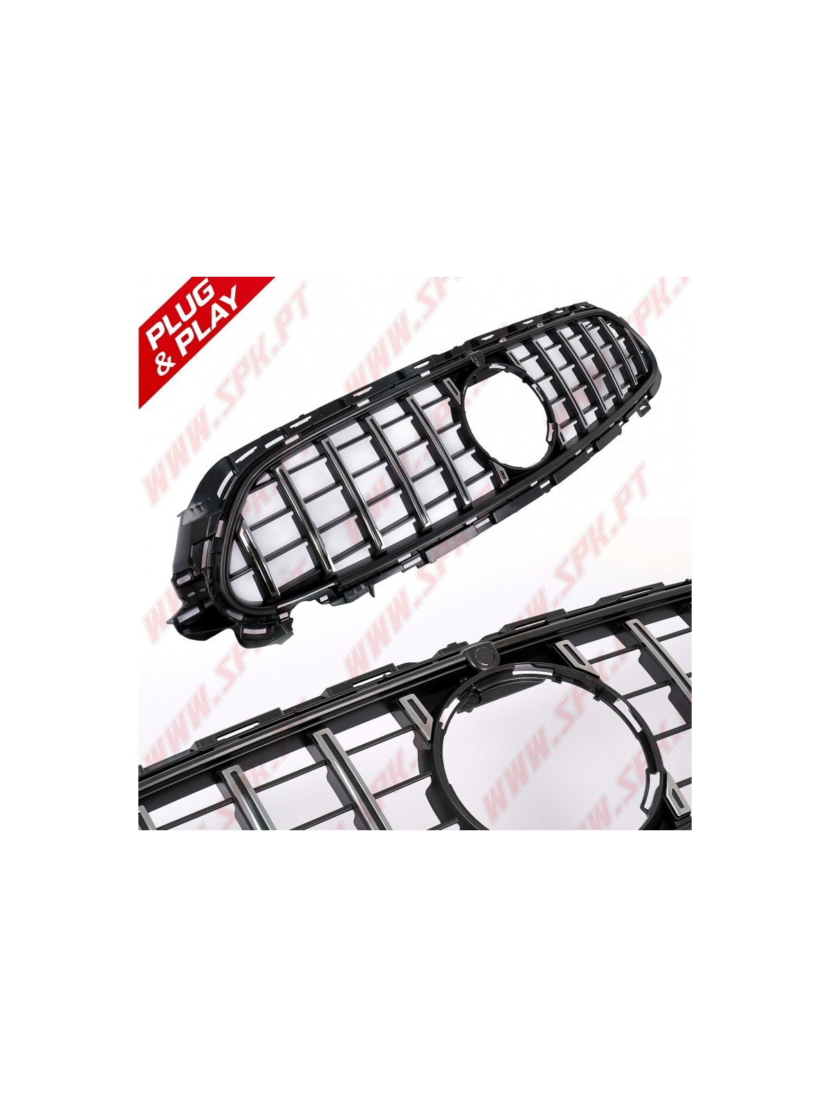 Grelha Frontal Look GTR Black+Chrome - Mercedes W213 / S213 / C238 / A238 (2020-)