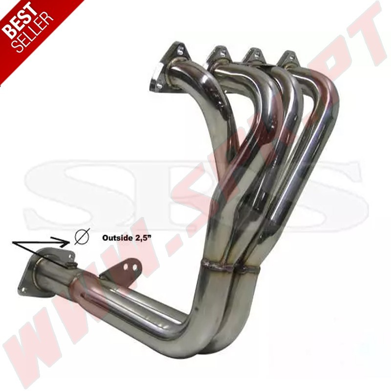 Colectores de Escape Inox 2.5" - Honda Civic / CRX / Integra - B16 (1987-1993)