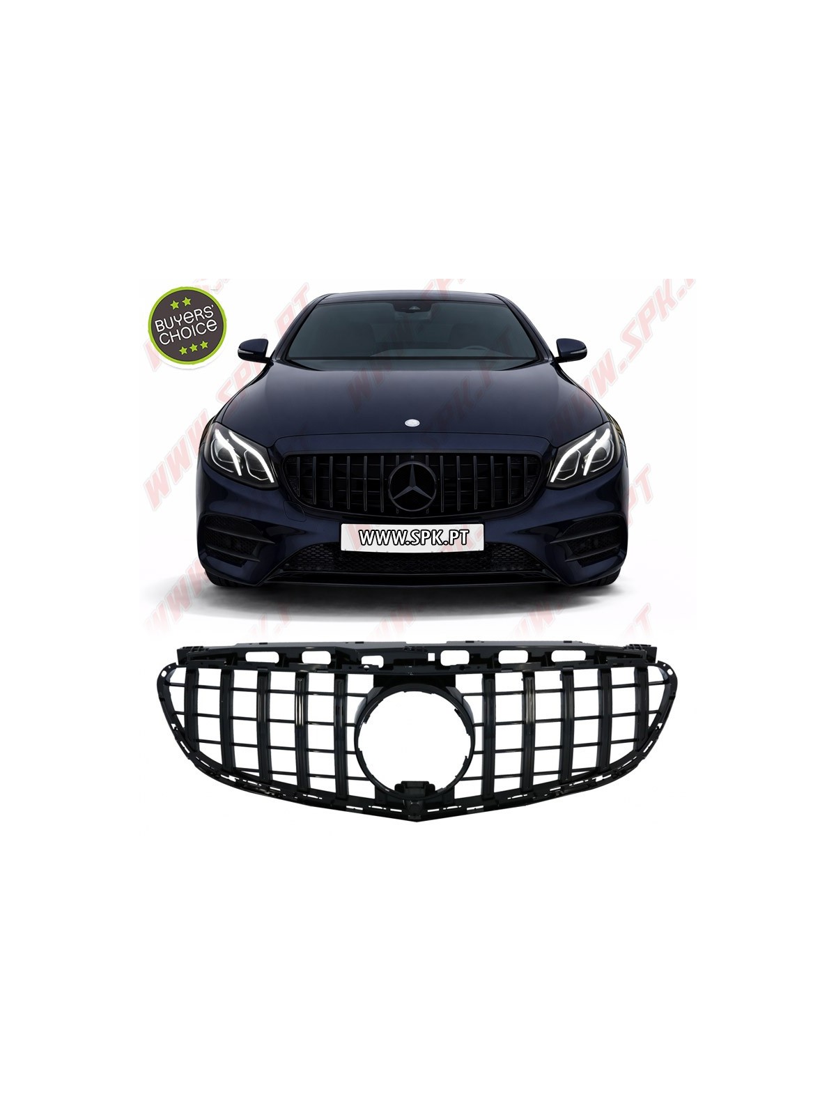 Grelha Frontal Look GTR Black - Mercedes W212 / S212 (2013-2016)