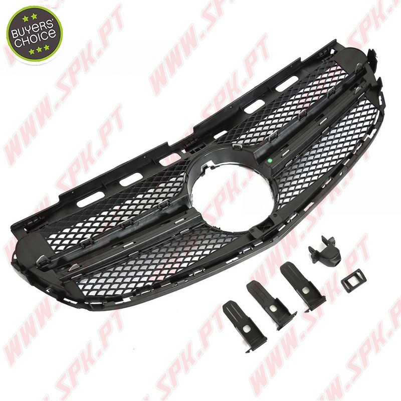 Grelha Frontal Look Sport Black+Silver - Mercedes W212 (2013-2016)
