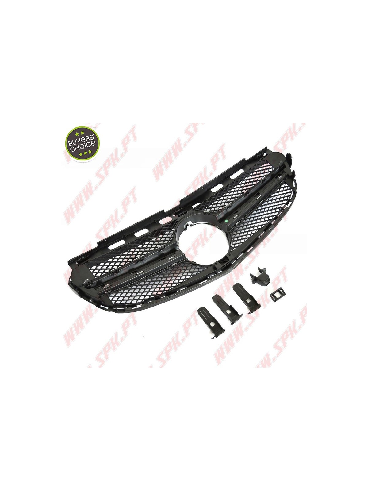Grelha Frontal Look Sport Black+Silver - Mercedes W212 (2013-2016)
