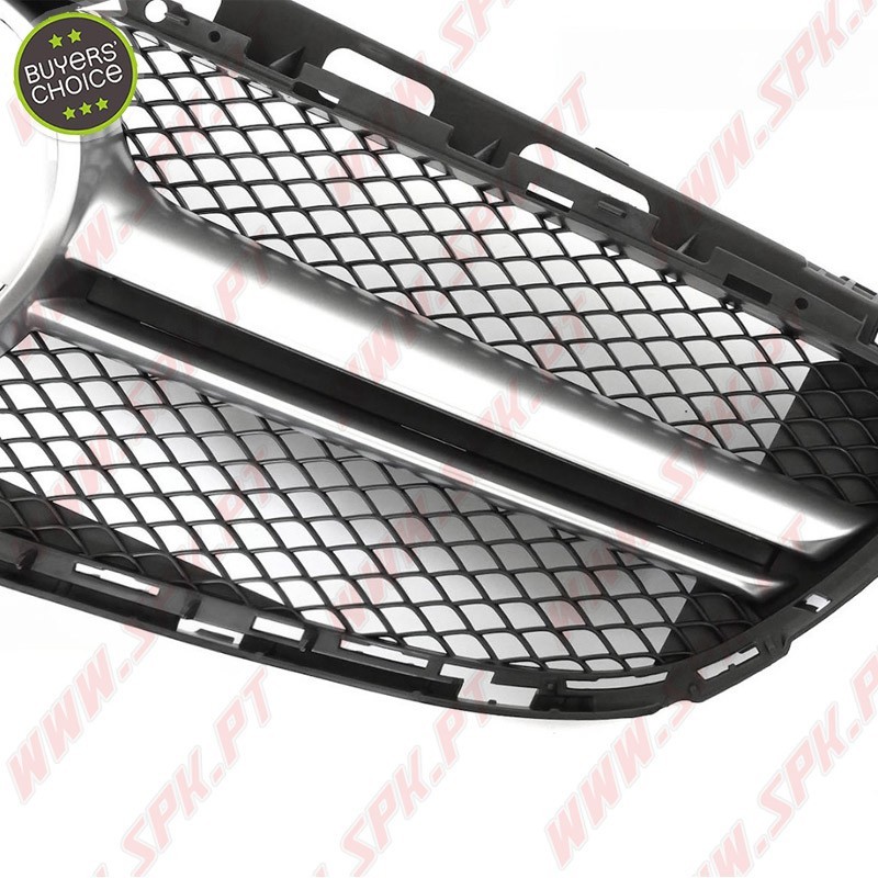 Grelha Frontal Look Sport Black+Silver - Mercedes W212 (2013-2016)